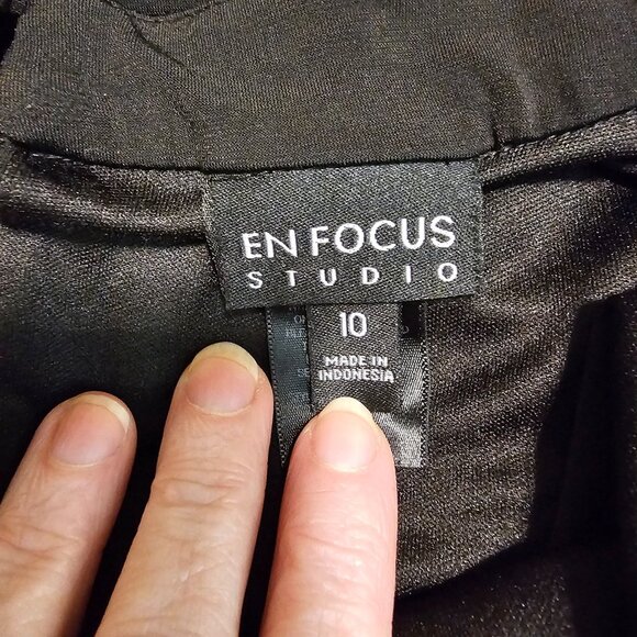 En Focus Studio Women’s 10 Black Sleeveless Cocktail Dress Royal Blue & Fuchsia - Picture 3 of 13